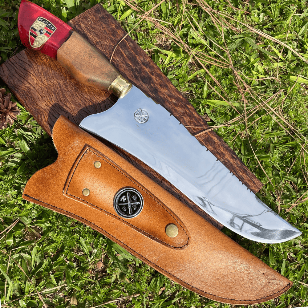 Faca Picanheira Porsche 4mm | Frete Grátis + Bainha + Seu Nome Grátis