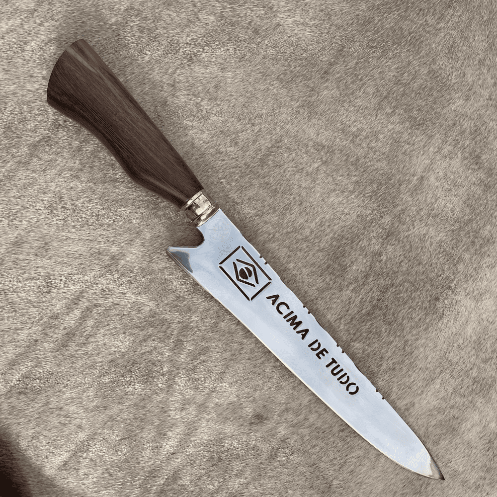 Brasil Acima de Tudo - Faca Campeira Aço Inox 420C + Bainha