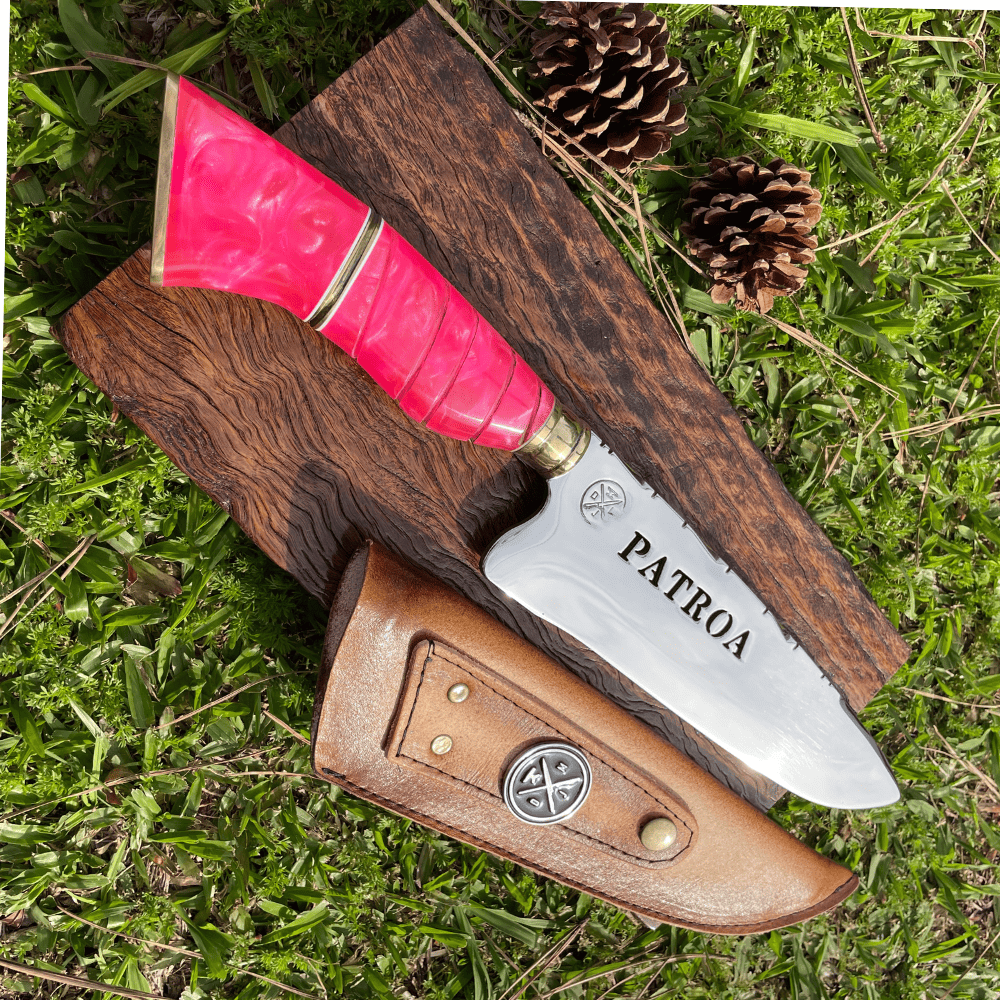 Faca Do Chef Patroa 4mm | Frete Grátis + Bainha + Seu Nome Grátis