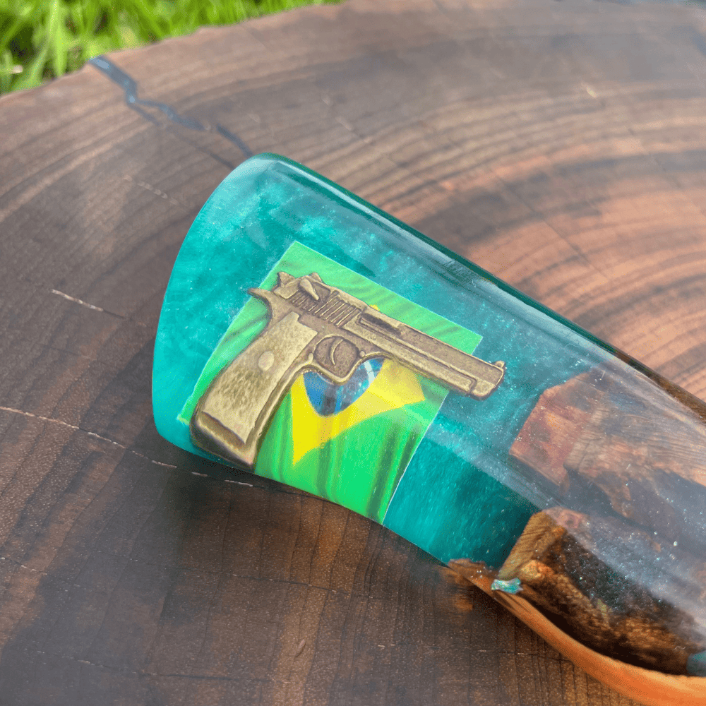 Faca Picanheira Pistola 3mm | Frete Grátis + Bainha + Seu Nome Grátis