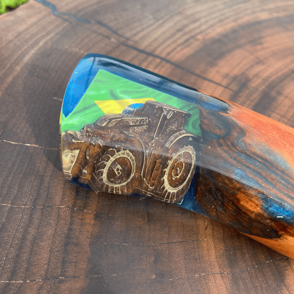 Faca Picanheira Trator New Holland 3mm | Frete Grátis + Bainha + Seu Nome Grátis