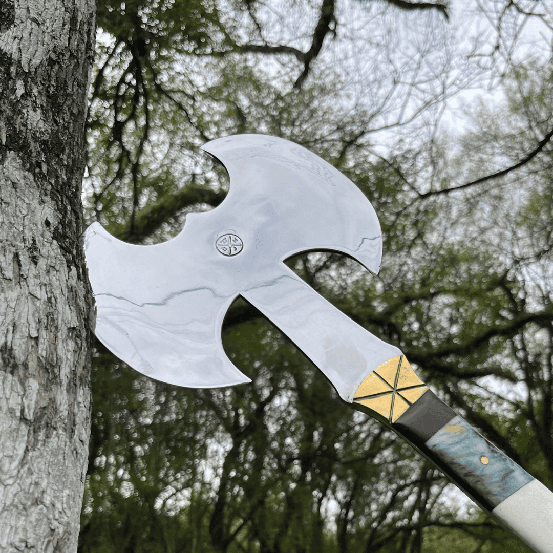 Machado Medieval - Cabo Aura Mármore + Bainha