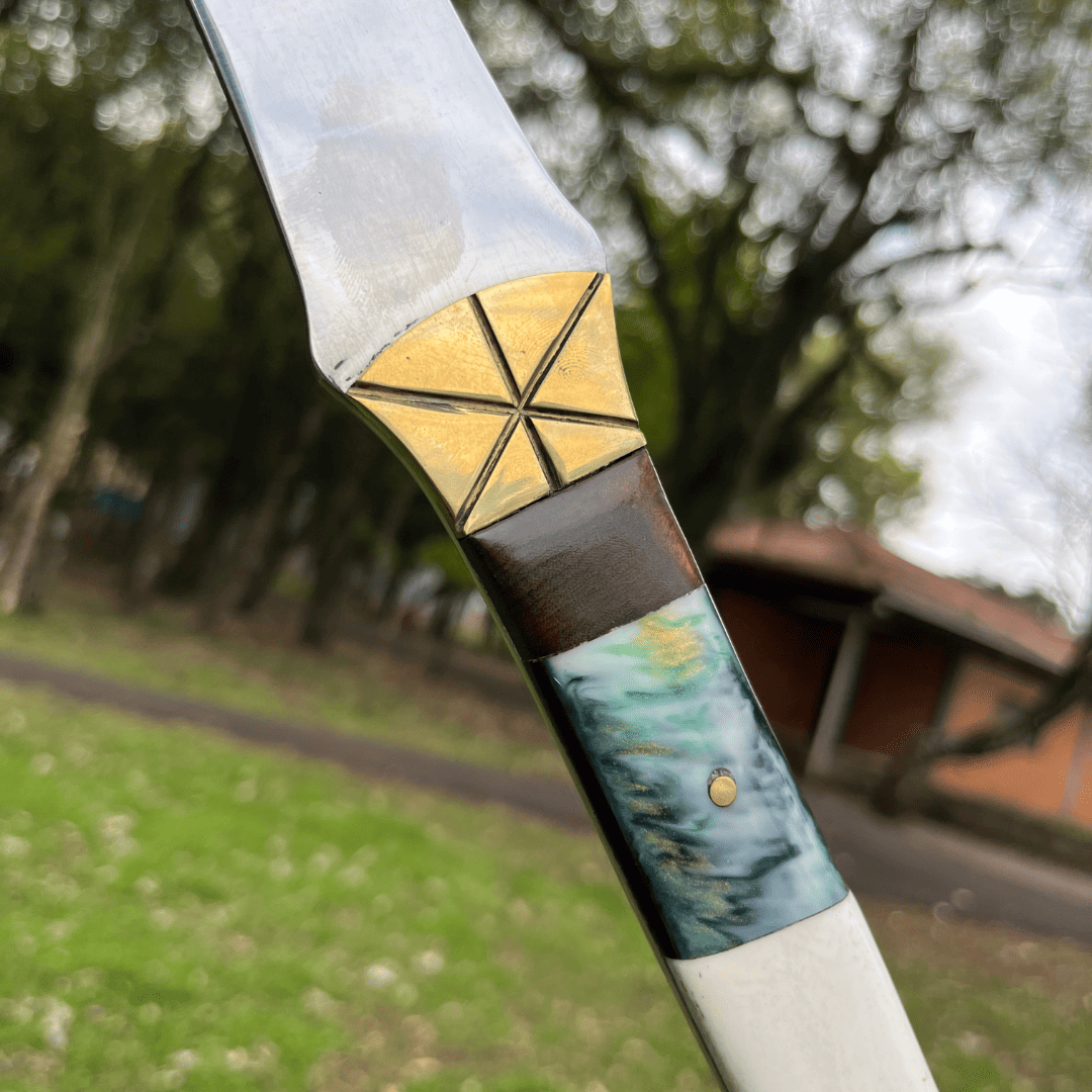 Machado Medieval - Cabo Aura Mármore + Bainha