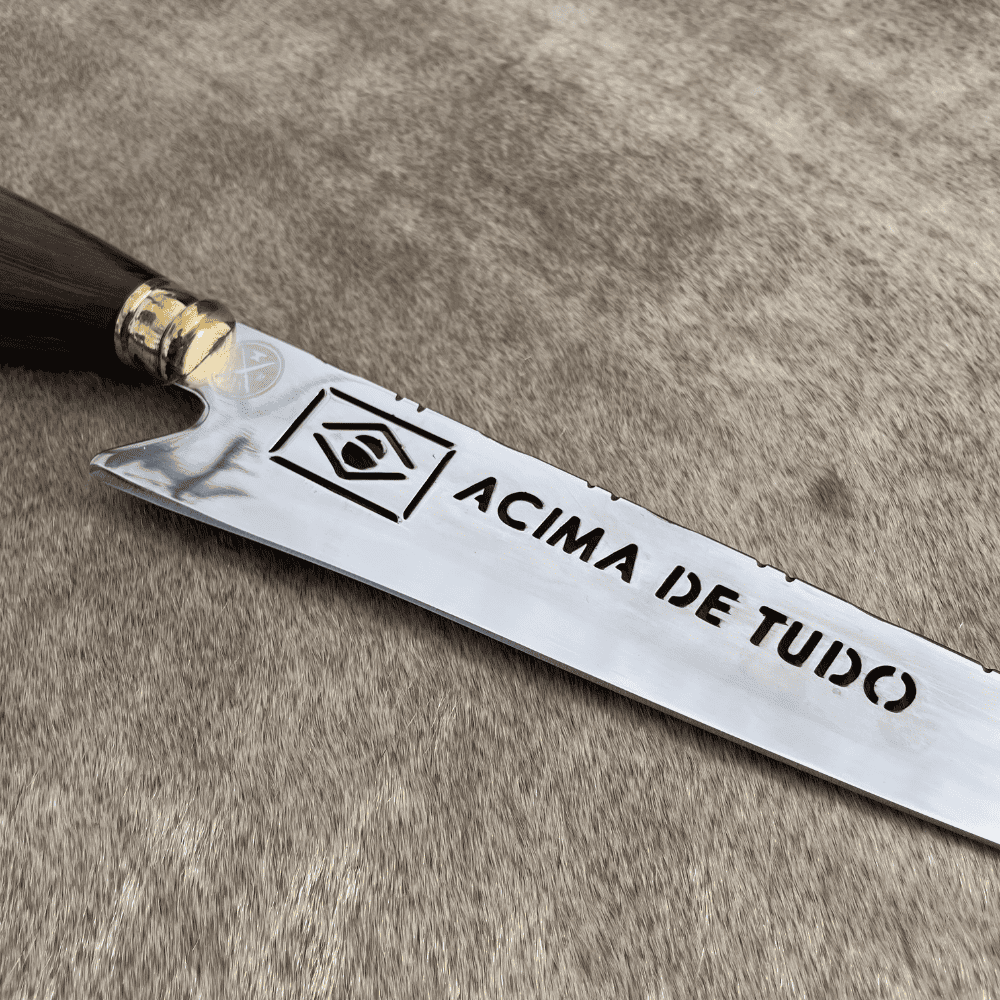Brasil Acima de Tudo - Faca Campeira Aço Inox 420C + Bainha