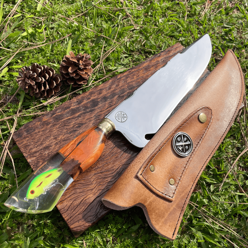 Faca Picanheira Pescaria 4mm | Frete Grátis + Bainha + Seu Nome Grátis