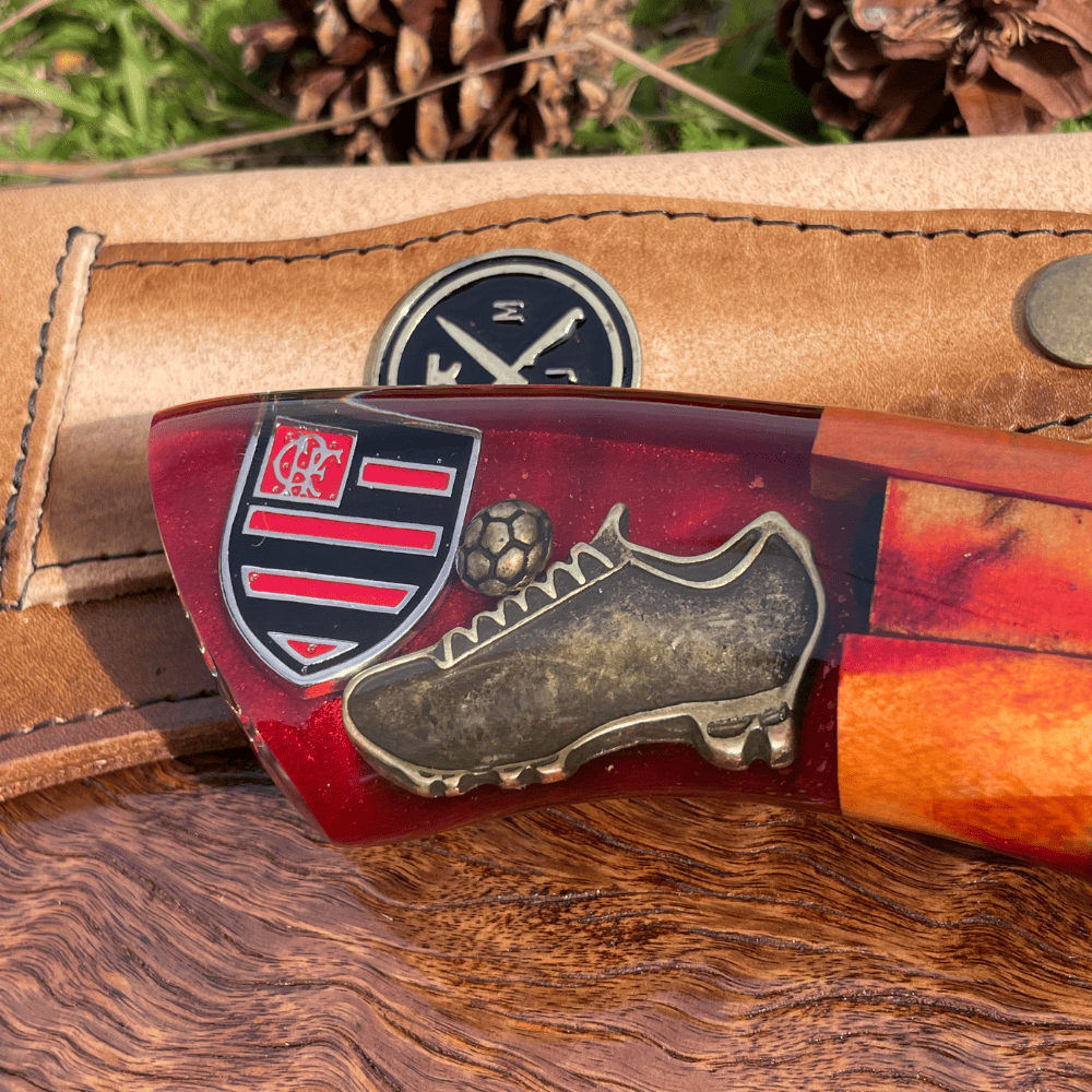 Faca Picanheira Flamengo 4mm | Frete Grátis + Bainha + Seu Nome Grátis