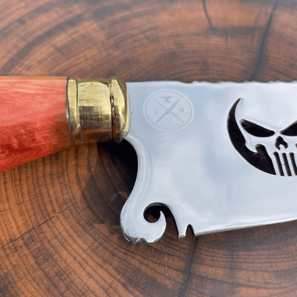 Faca Punisher Picanheira Pistola 3mm | Frete Grátis + Bainha + Seu Nome Grátis