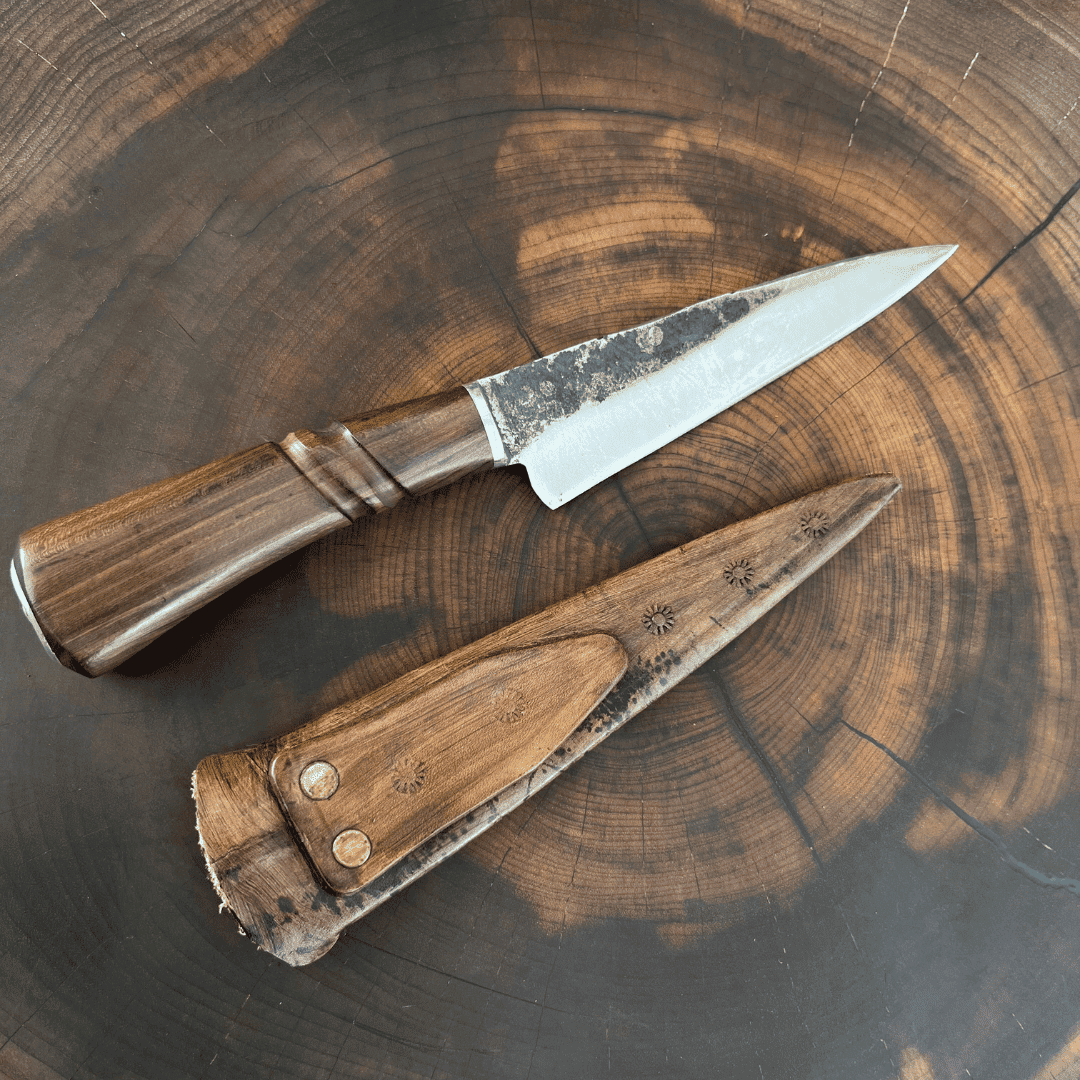 Faca Brut Force Arado 12cm - Cabo Torcido + Bainha